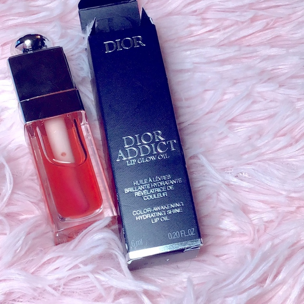 New Dior Addict Lip Glow Oil In 061 Poppy Coral In Box
